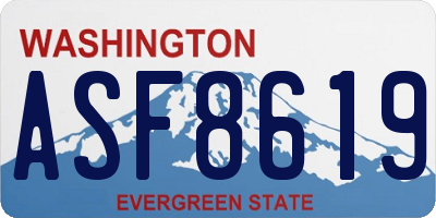 WA license plate ASF8619