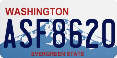 WA license plate ASF8620