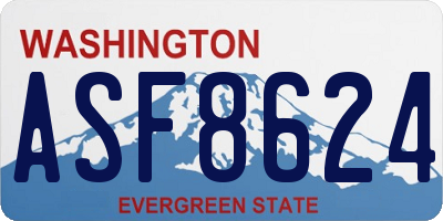 WA license plate ASF8624
