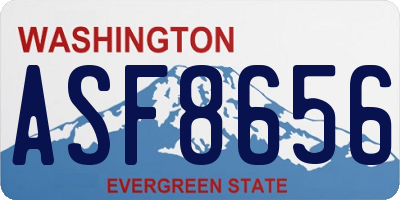 WA license plate ASF8656