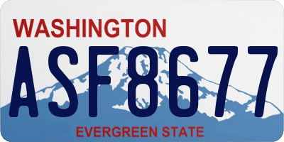 WA license plate ASF8677