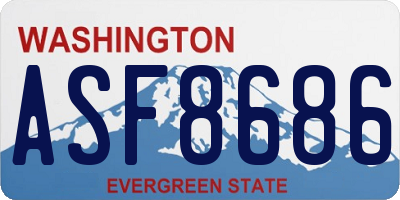 WA license plate ASF8686