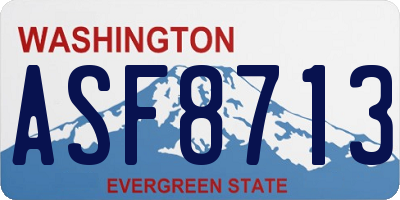 WA license plate ASF8713