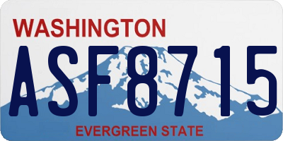 WA license plate ASF8715