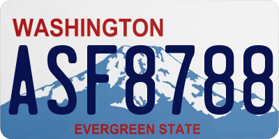 WA license plate ASF8788