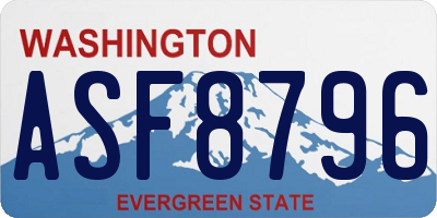 WA license plate ASF8796