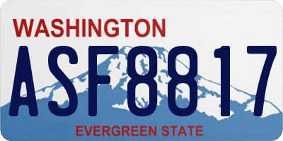 WA license plate ASF8817