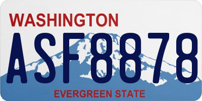 WA license plate ASF8878