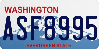 WA license plate ASF8995