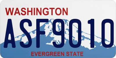 WA license plate ASF9010