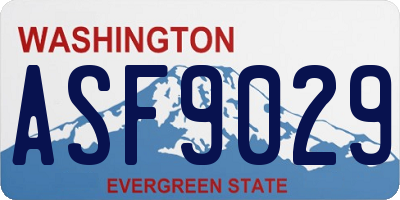 WA license plate ASF9029
