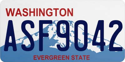 WA license plate ASF9042