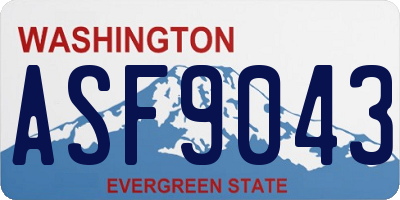 WA license plate ASF9043