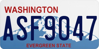 WA license plate ASF9047