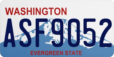 WA license plate ASF9052