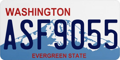 WA license plate ASF9055