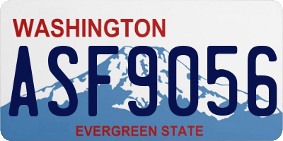 WA license plate ASF9056