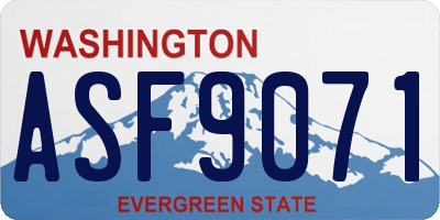 WA license plate ASF9071