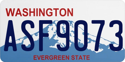 WA license plate ASF9073