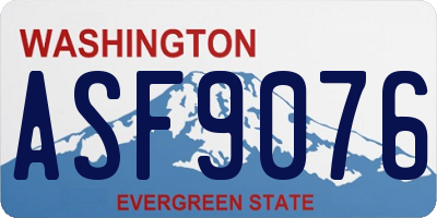 WA license plate ASF9076
