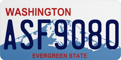 WA license plate ASF9080