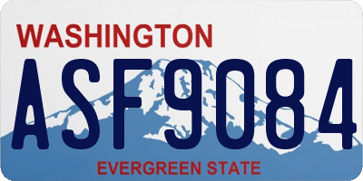 WA license plate ASF9084