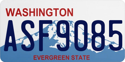WA license plate ASF9085
