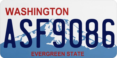 WA license plate ASF9086