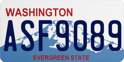 WA license plate ASF9089