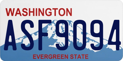 WA license plate ASF9094
