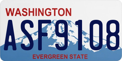WA license plate ASF9108