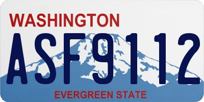 WA license plate ASF9112