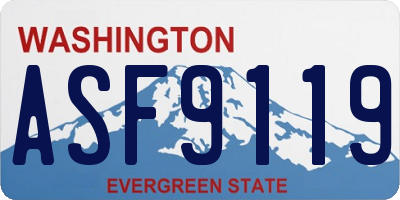 WA license plate ASF9119