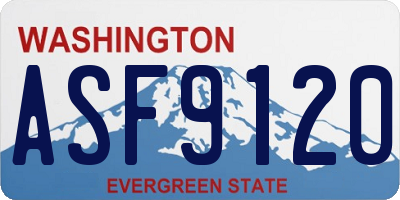 WA license plate ASF9120
