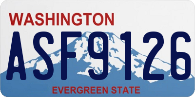 WA license plate ASF9126