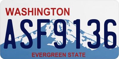 WA license plate ASF9136