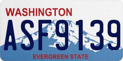 WA license plate ASF9139