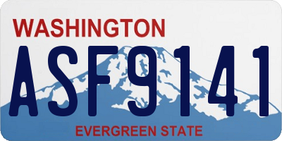 WA license plate ASF9141