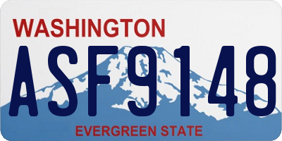 WA license plate ASF9148