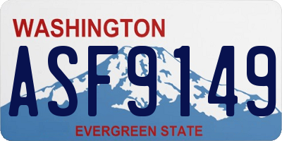 WA license plate ASF9149