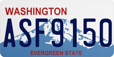 WA license plate ASF9150