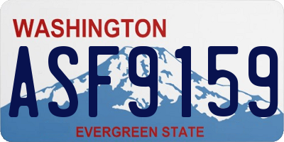 WA license plate ASF9159