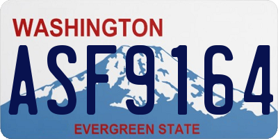 WA license plate ASF9164
