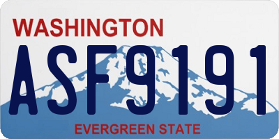 WA license plate ASF9191
