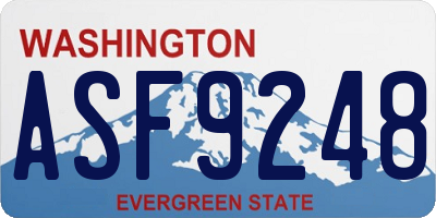 WA license plate ASF9248