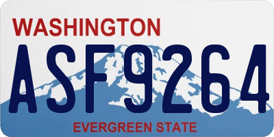WA license plate ASF9264
