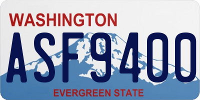 WA license plate ASF9400
