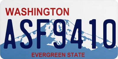 WA license plate ASF9410