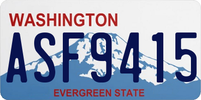 WA license plate ASF9415
