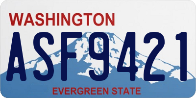 WA license plate ASF9421